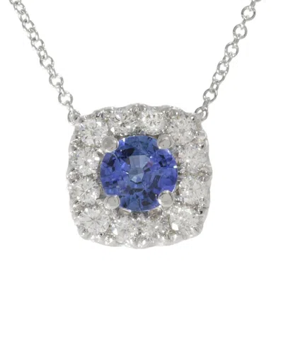 Diana M. Fine Jewelry 14k 1.35 Ct. Tw. Diamond & Sapphire Necklace