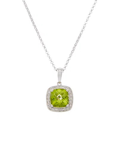 Diana M. Fine Jewelry 14k 1.40 Ct. Tw. Diamond & Peridot Necklace