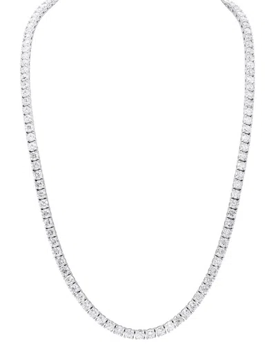 Diana M. Fine Jewelry 14k 14.42 Ct. Tw. Diamond Tennis Necklace In Metallic