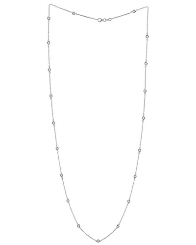 Diana M. Fine Jewelry 14k 1.50 Ct. Tw. Diamond By The Yard 34in Necklace In Metallic