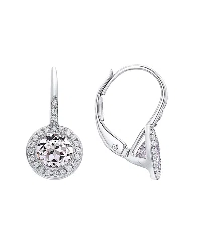 Diana M. Fine Jewelry 14k 1.53 Ct. Tw. Diamond & White Topaz Earrings