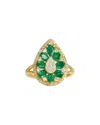 Diana M. Fine Jewelry 14k 1.62 Ct. Tw. Diamond & Emerald Ring
