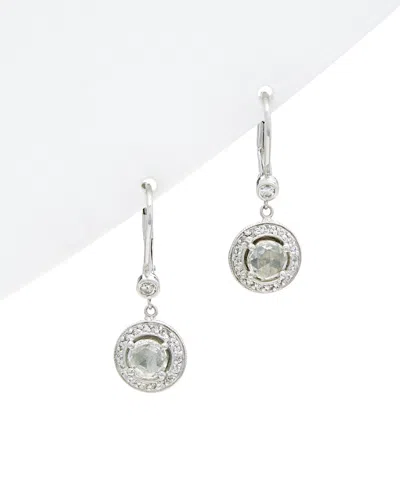 Diana M. Fine Jewelry 14k 2.00 Ct. Tw. Diamond Earrings In Silver