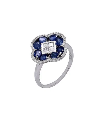 Diana M. Fine Jewelry 14k 2.26 Ct. Tw. Diamond & Sapphire Ring