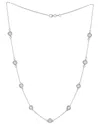 Diana M. 14 Kt White Gold Diamonds-by-the-yard Necklace Featuring 2.26 Cts Tw White Round Diamonds In Metallic