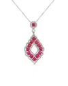 Diana M. Fine Jewelry 14k 2.35 Ct. Tw. Diamond & Ruby Necklace