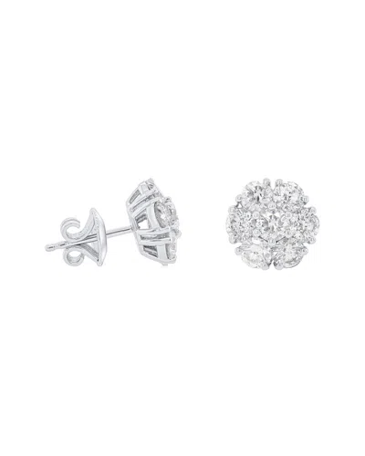Diana M. Fine Jewelry 14k 3.00 Ct. Tw. Diamond Earrings In Metallic