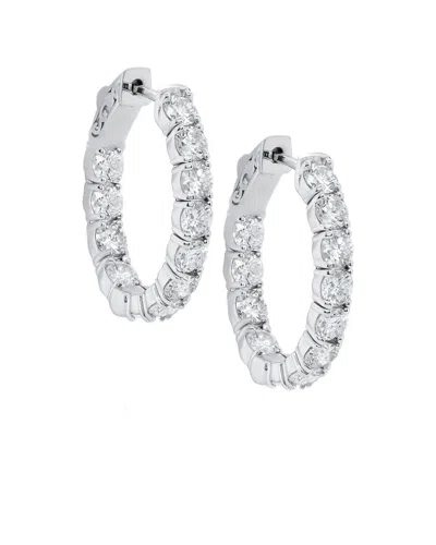 Diana M. Fine Jewelry 14k 3.00 Ct. Tw. Diamond Earrings In Silver