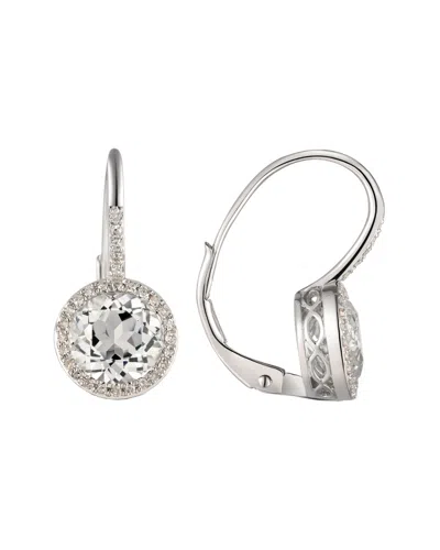 Diana M. Fine Jewelry 14k 3.27 Ct. Tw. Diamond & Topaz Earrings