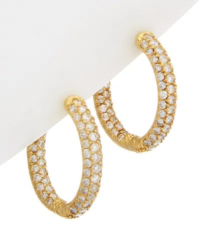 Diana M. Fine Jewelry 14k 3.50 Ct. Tw. Diamond Hoops In Gold