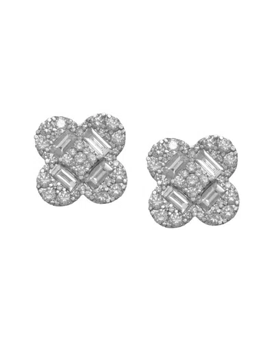 Diana M. Fine Jewelry 14k 3.60 Ct. Tw. Diamond Earrings In Silver
