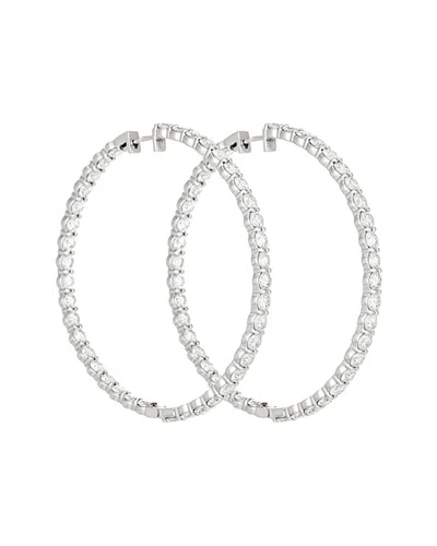 Diana M. Fine Jewelry 14k 3.60 Ct. Tw. Diamond Hoops In Silver