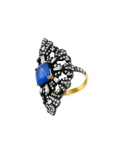 DIANA M. DIANA M. FINE JEWELRY 14K 5.25 CT. TW. DIAMOND & SAPPHIRE RING