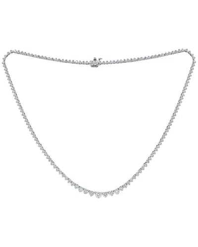 Diana M. Fine Jewelry 14k 6.00 Ct. Tw. Diamond Tennis Necklace In Silver