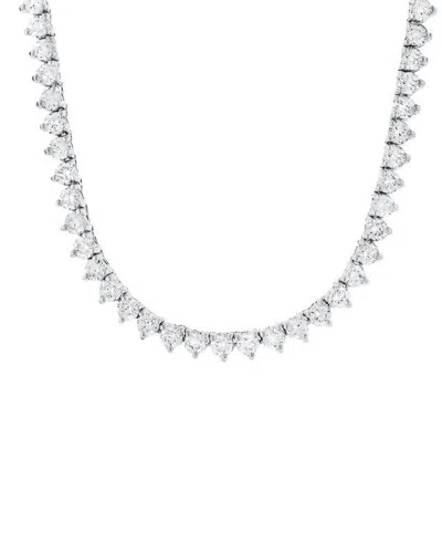 Diana M. Fine Jewelry 14k 7.00 Ct. Tw. Diamond Classic Tennis Necklace In Silver