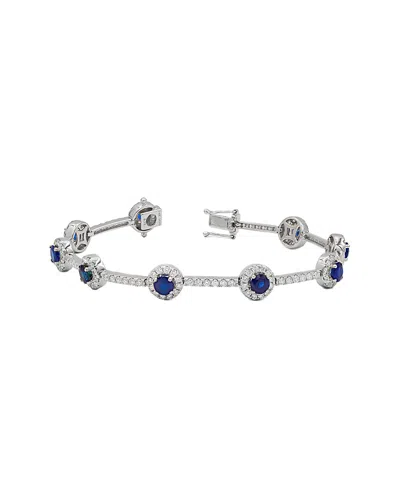 Diana M. Fine Jewelry 14k 7.48 Ct. Tw. Diamond & Sapphire Bracelet