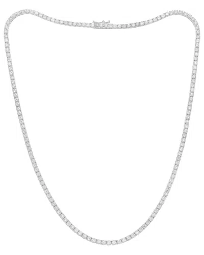 Diana M. Fine Jewelry 14k 9.00 Ct. Tw. Diamond Tennis Necklace In Silver