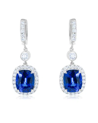 DIANA M. DIANA M. FINE JEWELRY 14K 9.56 CT. TW. DIAMOND & SAPPHIRE DROP EARRINGS