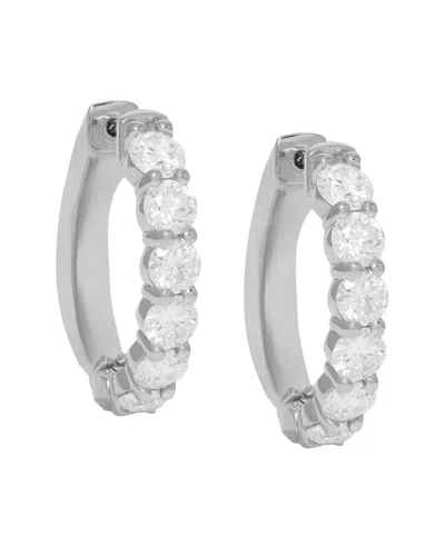 Diana M. Fine Jewelry 14k Diamond Mini Hoops In Metallic