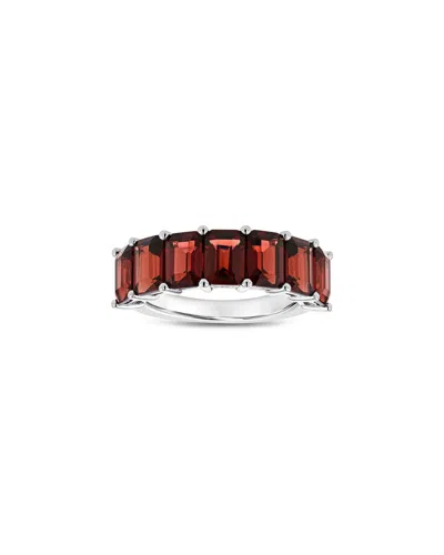 Diana M. Fine Jewelry 14k Garnet Half-eternity Ring In Brown