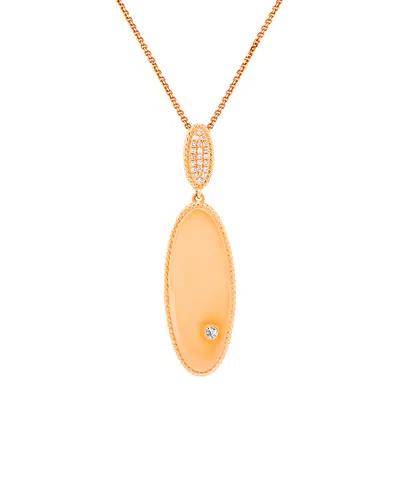 Diana M. Fine Jewelry 14k Rose Gold 0.07 Ct. Tw. Diamond Necklace