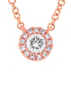 Diana M. Fine Jewelry 14k Rose Gold 0.14 Ct. Tw. Diamond Necklace