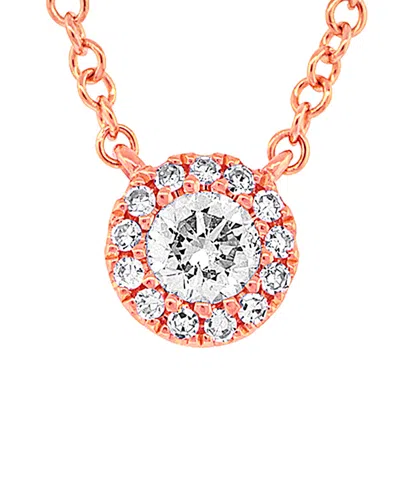 Diana M. Fine Jewelry 14k Rose Gold 0.14 Ct. Tw. Diamond Necklace
