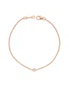 Diana M. Fine Jewelry 14k Rose Gold 0.15 Ct. Tw. Diamond Chain Bracelet