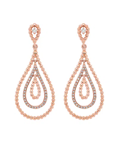 Diana M. Fine Jewelry 14k Rose Gold 0.28 Ct. Tw. Diamond Earrings