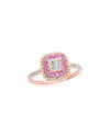 Diana M. Fine Jewelry 14k Rose Gold 0.29 Ct. Tw. Diamond & Sapphire Ring