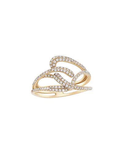 Diana M. Fine Jewelry 14k Rose Gold 0.44 Ct. Tw. Diamond Half-eternity Ring In Silver