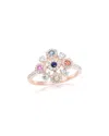 Diana M. Fine Jewelry 14k Rose Gold 0.54 Ct. Tw. Diamond & Sapphire Ring
