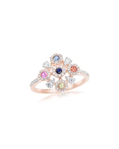 Diana M. Fine Jewelry 14k Rose Gold 0.54 Ct. Tw. Diamond & Sapphire Ring