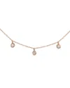 Diana M. Fine Jewelry 14k Rose Gold 0.75 Ct. Tw. Diamond Necklace