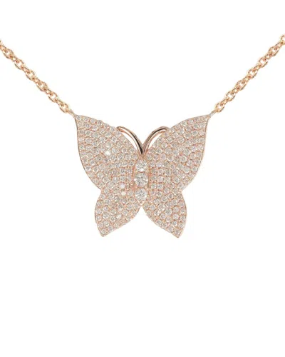 Diana M. Fine Jewelry 14k Rose Gold 0.75 Ct. Tw. Diamond Necklace In Neutral