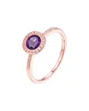 Diana M. Fine Jewelry 14k Rose Gold 0.81 Ct. Tw. Diamond & Amethyst Ring