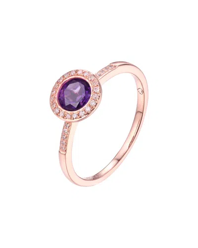 Diana M. Fine Jewelry 14k Rose Gold 0.81 Ct. Tw. Diamond & Amethyst Ring