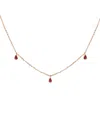 Diana M. Fine Jewelry 14k Rose Gold 0.92 Ct. Tw. Ruby Necklace