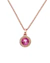 Diana M. Fine Jewelry 14k Rose Gold 1.00 Ct. Tw. Diamond & Topaz Necklace