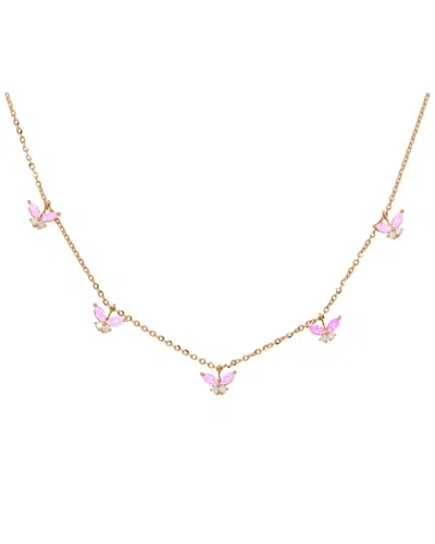 Diana M. Fine Jewelry 14k Rose Gold 1.02 Ct. Tw. Diamond & Sapphire Necklace