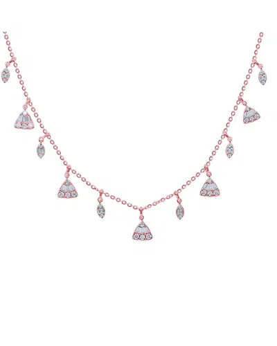 Diana M. Fine Jewelry 14k Rose Gold 1.07 Ct. Tw. Diamond Necklace