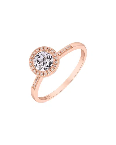 DIANA M. DIANA M. FINE JEWELRY 14K ROSE GOLD 1.08 CT. TW. DIAMOND & TOPAZ RING