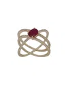 Diana M. Fine Jewelry 14k Rose Gold 1.28 Ct. Tw. Diamond & Ruby Ring