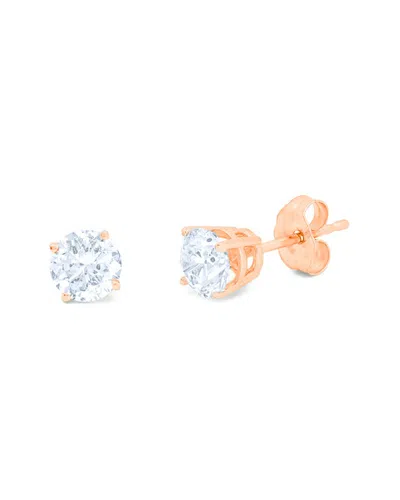 Diana M. Fine Jewelry 14k Rose Gold 1.50 Ct. Tw. Diamond Studs In Multi