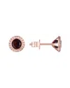 Diana M. Fine Jewelry 14k Rose Gold 2.03 Ct. Tw. Diamond & Garnet Circular Studs