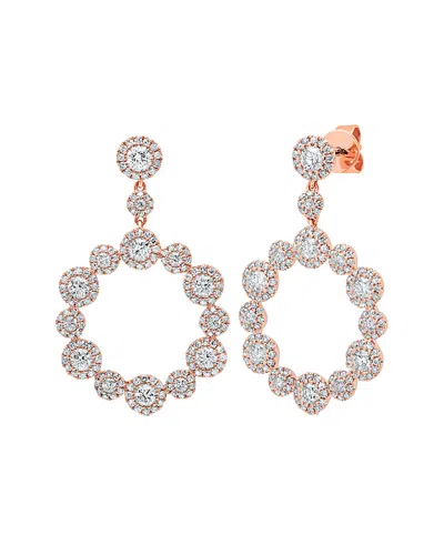 Diana M. Fine Jewelry 14k Rose Gold 2.07 Ct. Tw. Diamond Drop Earrings