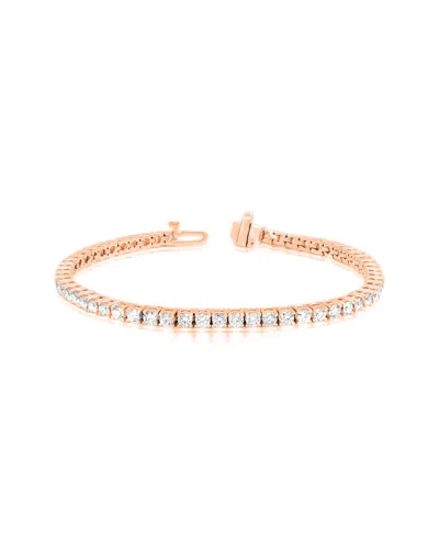 Diana M. Fine Jewelry 14k Rose Gold 3.00 Ct. Tw. Diamond Tennis Bracelet