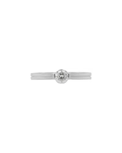 Diana M. Fine Jewelry 18k 0.25 Ct. Tw. Diamond Half-eternity Ring In Silver