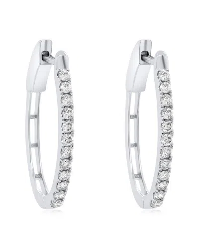 Diana M. Fine Jewelry 18k 0.50 Ct. Tw. Diamond Hoops In Metallic