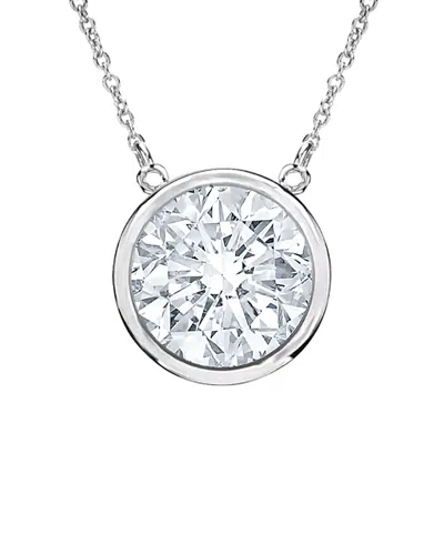 Diana M. Fine Jewelry 14k 0.20 Ct. Tw. Diamond Necklace In Metallic